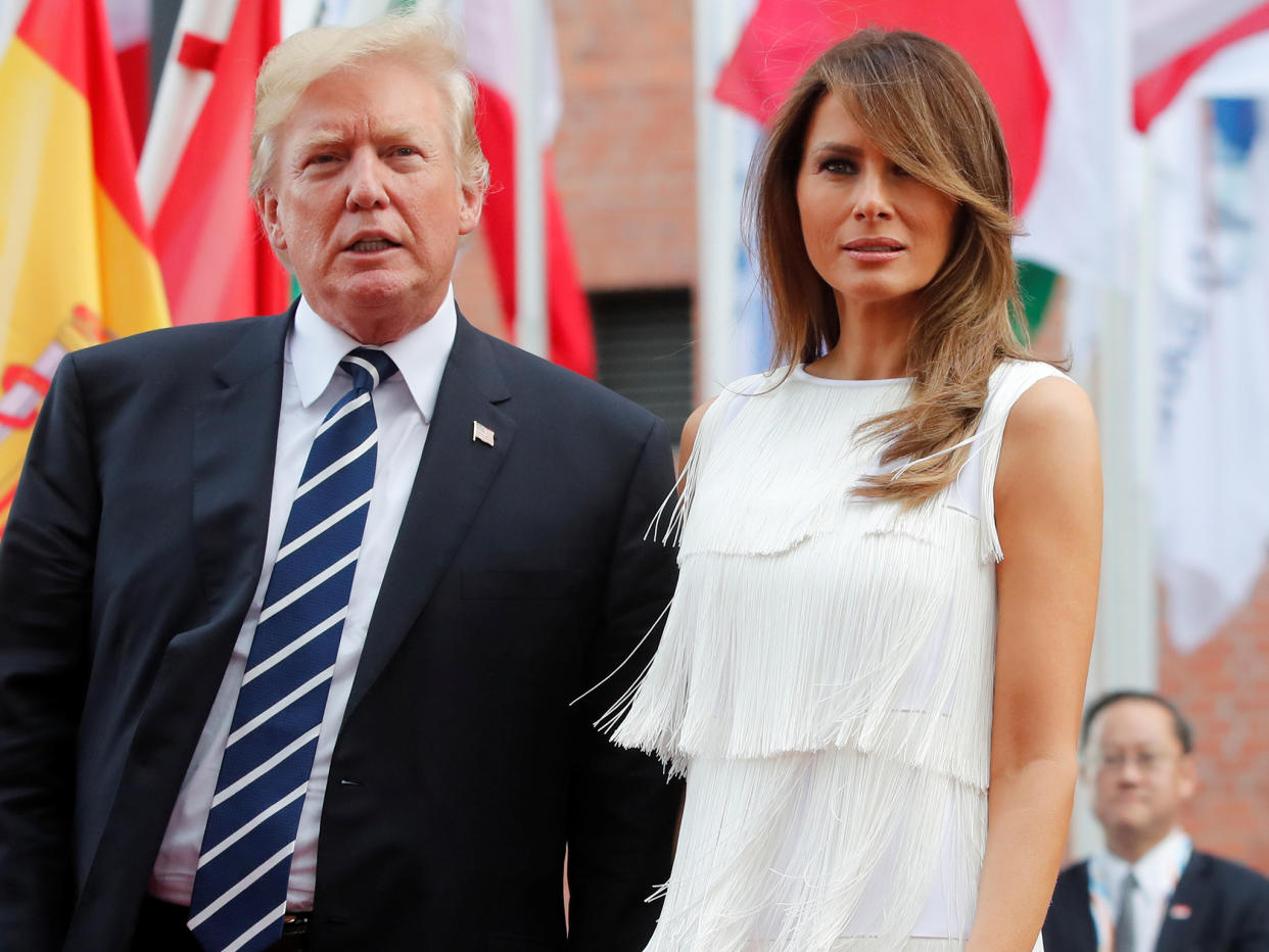 President Donald Trump and his wife Melania Trump are seen at the G20 summit in Hamburg, Germany: REUTERS