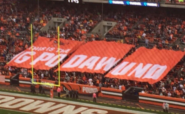 Browns fans' spelling woes continue in 'Cleveveland'