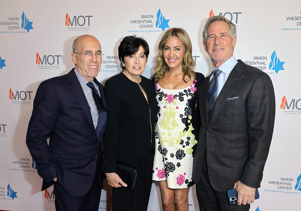 Jeffrey Katzenberg, Marilyn Katzenberg, Laurie Feltheimer, and Jon Feltheimer  - Credit: Kevin Winter/Getty Images