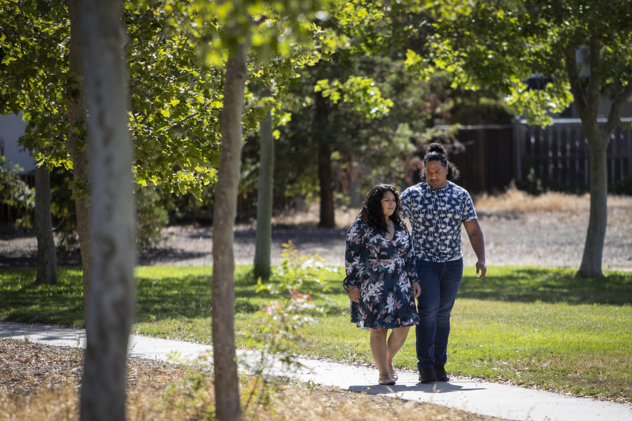 Marissa Santa Cruz and Paea Tukuafu (Peter DaSilva / for NBC News)