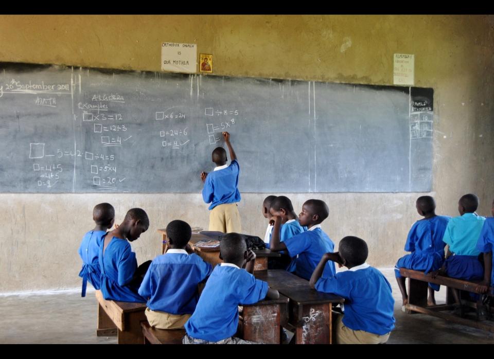 Classrooms often lack basic school materials. Beyond an old blackboard, no other teaching aids or textbooks are available.