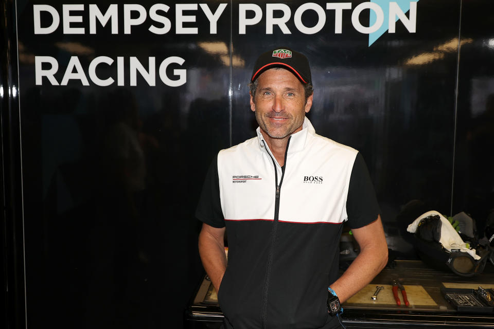 LE MANS, FRANCE - JUNE 11: Actor Patrick Dempsey, from Dempsey Proton Racing Team, attends the 24 Hours of Le Mans race on June 11, 2022 in Le Mans, France. (Photo by Marc Piasecki/WireImage)