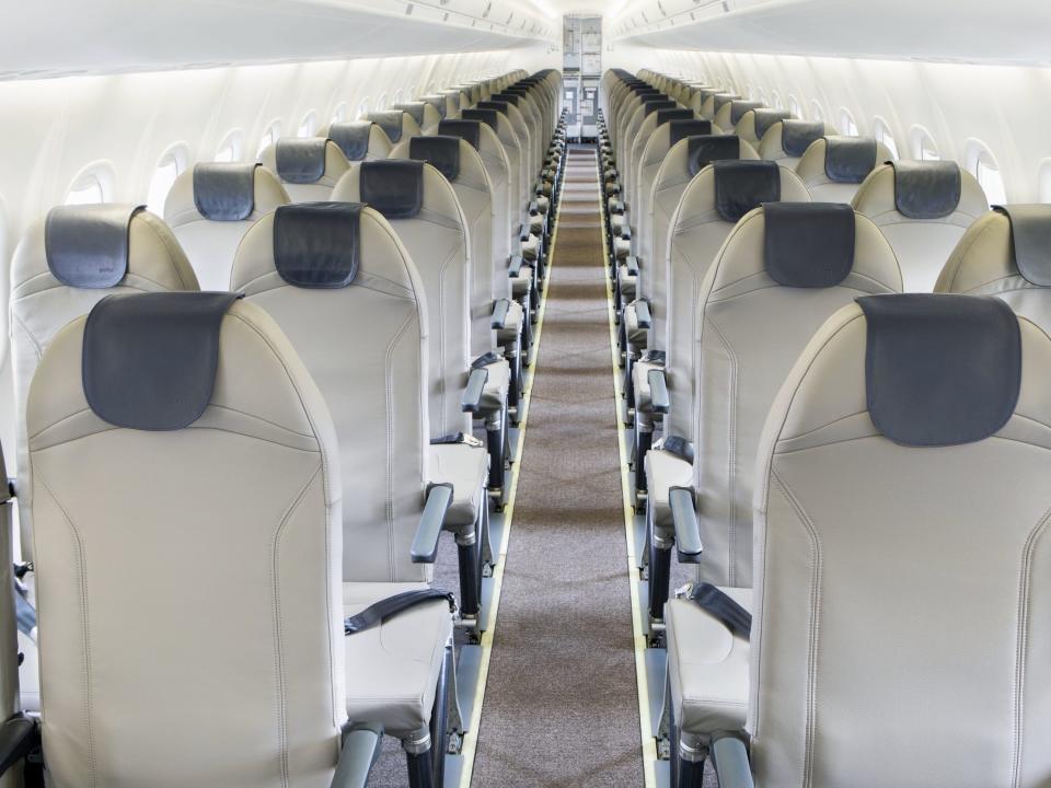 Porter Airlines Dash 8 interior.