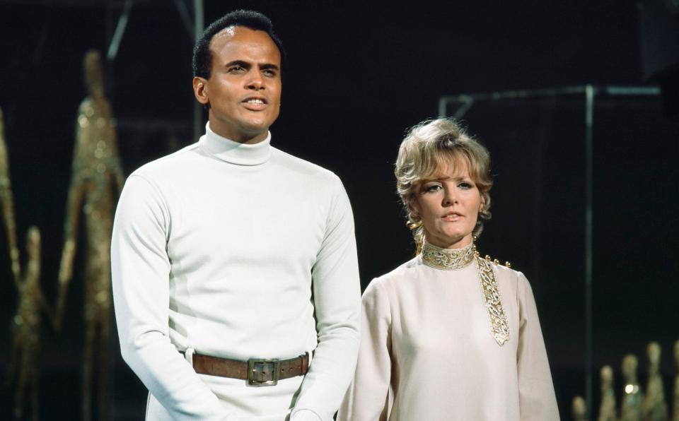 Harry Belafonte and Petula Clark in 1968 - Getty 