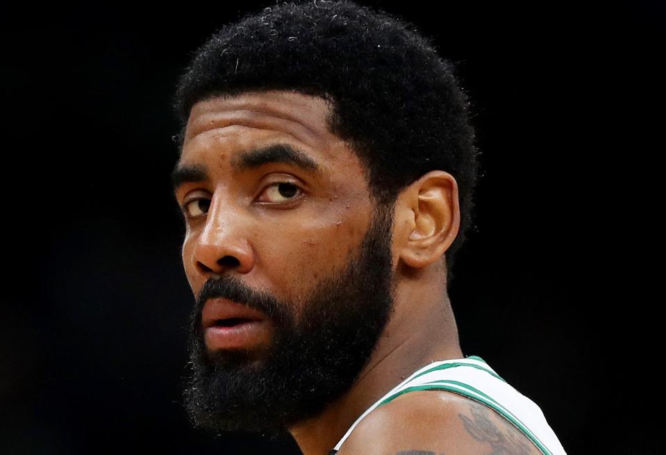 A Nets Kyrie Irving promotion just happens to be aligned with a visit from the Knicks. (Getty)