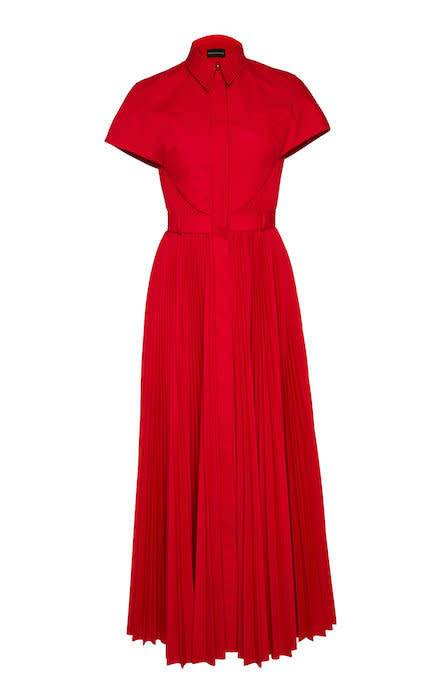 large_brandon-maxwell-red-pleated-button-up-shirt-dress