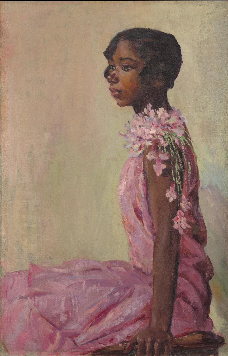 Laura Wheeler Waring, 'Girl in a Pink Dress', c. 1927