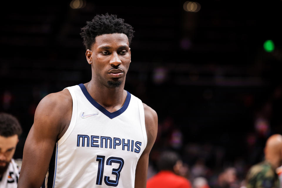 Jaren Jackson Jr, pictured here in action for the Memphis Grizzlies.