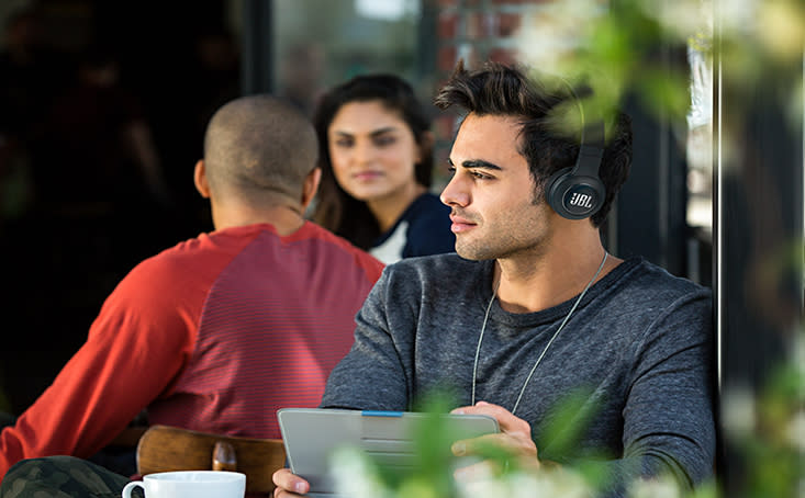 Remember being at a cafe with your laptop? That was fun....  (Photo: JBL)