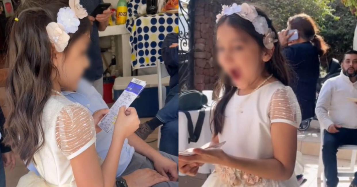 Niña mexicana tiene una conmovedora reacción luego de recibir unos boletos para Hombres G. Foto: Captura de video TikTok vía @dianafloreslugo