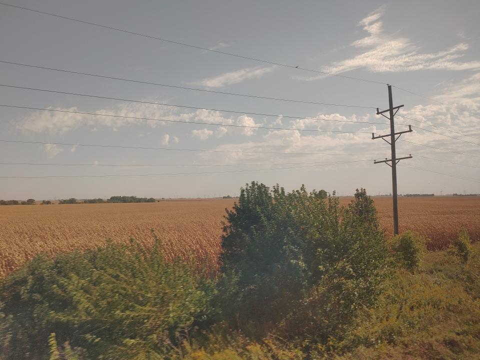 view from the window of an amtrak train