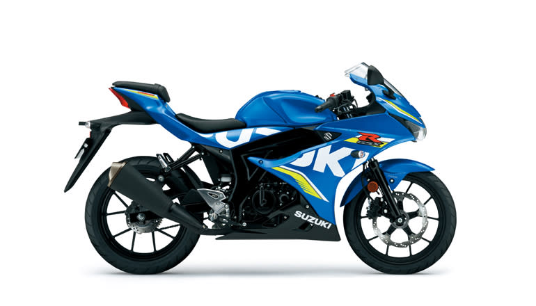 The Suzuki GSX-R125 ABS has a class leading power-to-weight ratio, torque-to-weight ratio and acceleration, plus nimble handling and great fuel economy.