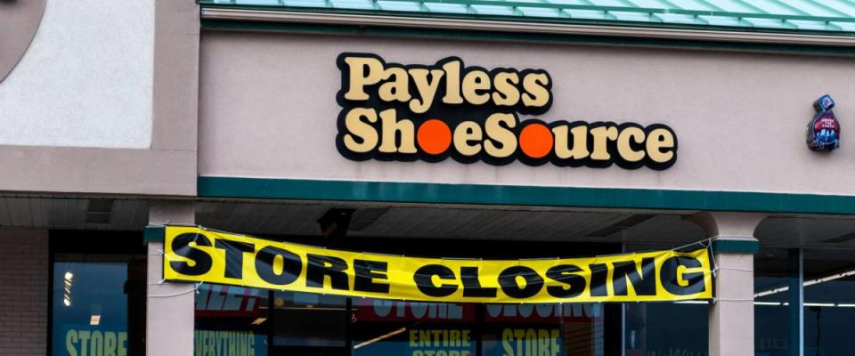 Payless Shoe Source Brick And Mortar Company Closing Store - Taken in Bangor, Maine