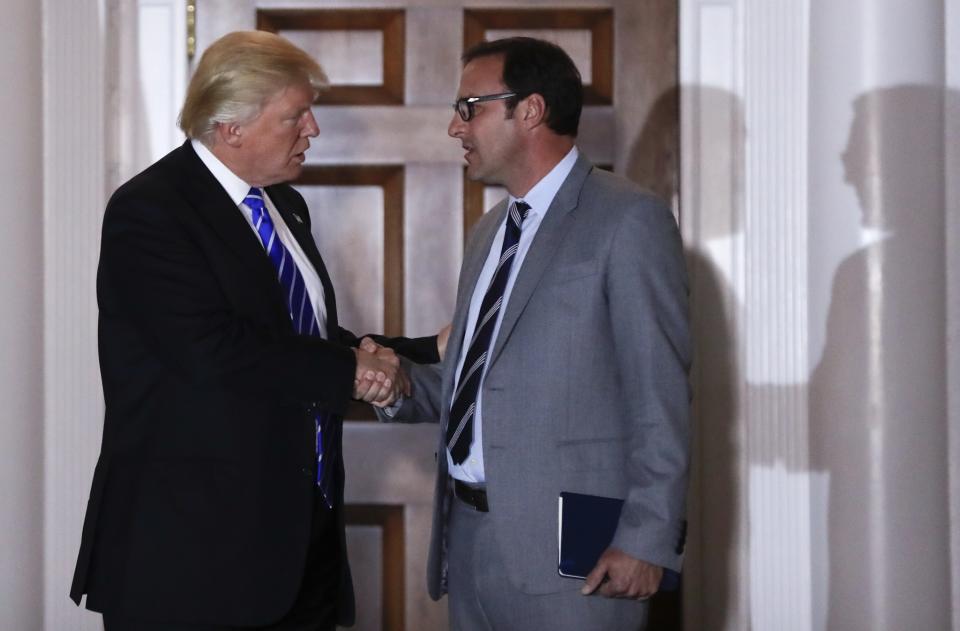 Todd Ricketts, right, won't seek a cabinet position within the Trump administration. (AP)