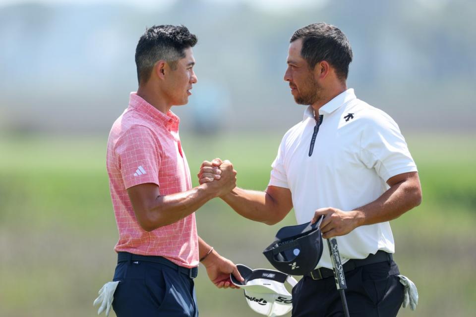 Xander Schauffele and Collin Morikawa hold a share of the lead  (Getty Images)