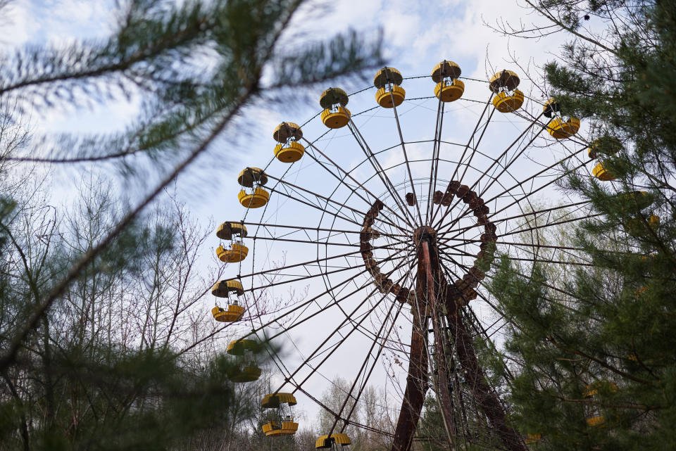 A view shows the amusement park in the Pripyat, near the Chernobyl nuclear power plant in the Exclusion Zone, Ukraine. (Photo: Vitaliy Holovin/Corbis via Getty images)