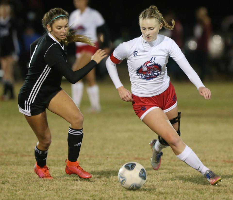 Action from the Niceville - Fort Walton Beach girls soccer match at Niceville.