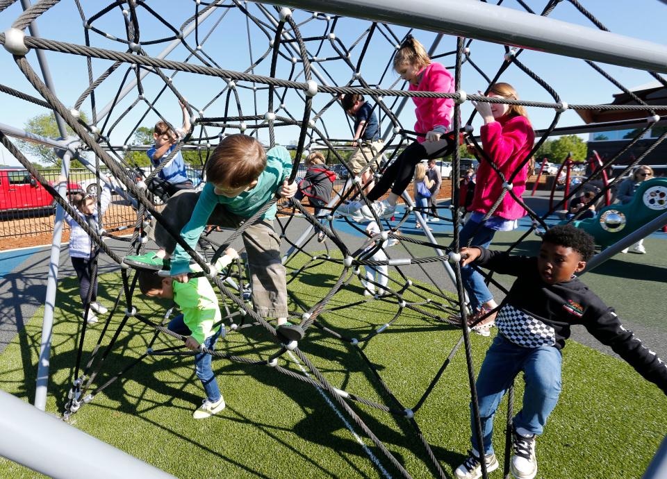 The All-Inclusive Playground at Sokol Park opened and was christened Mason's Place Wednesday, April 21, 2021, in Tuscaloosa.