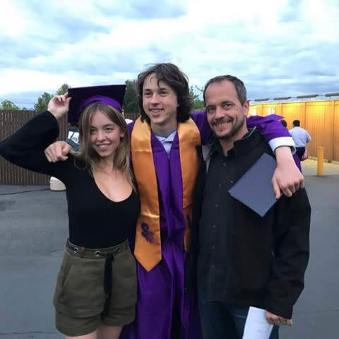 <p>Trent Sweeney Instagram</p> Sydney Sweeney and her brother Trent Sweeney with their dad Steven Sweeney