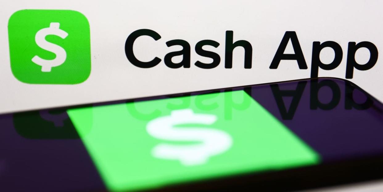 cash app logo on a smart phone