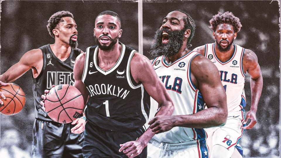 Mikal Bridges, Spencer Dinwiddie, James Harden, Joel Embiid