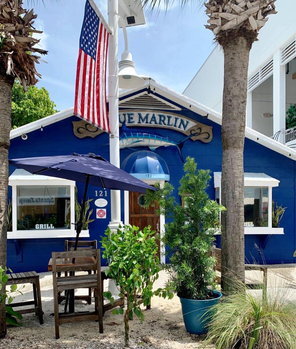 Blue Marlin is at 121 Bridge St., Bradenton Beach, on Anna Maria Island.