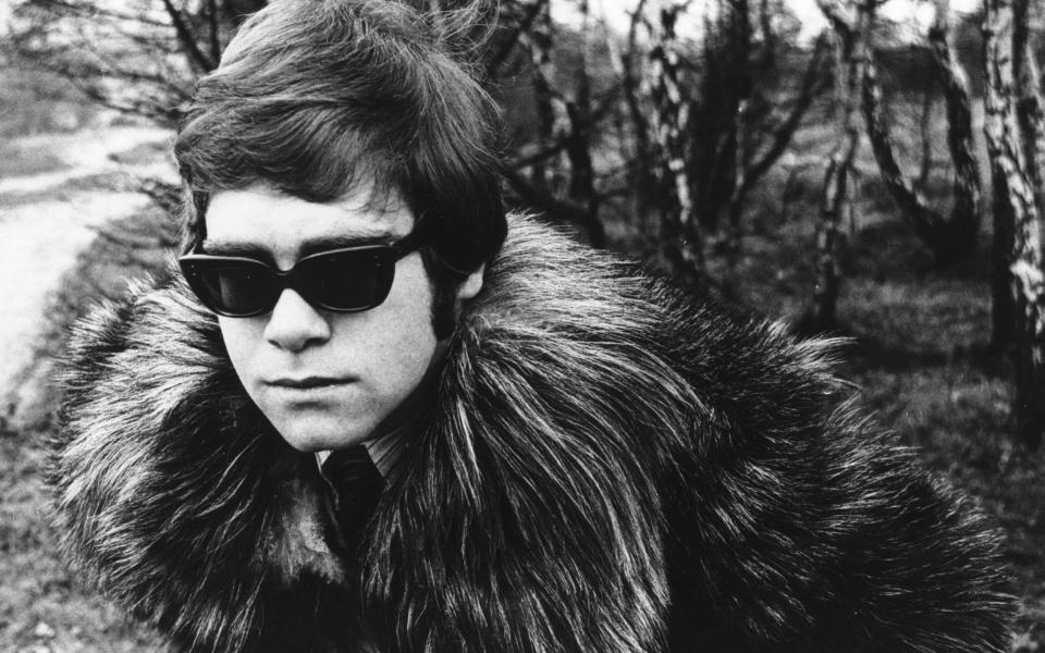 Elton John in his first photo shoot in 1968 - REDFERNS