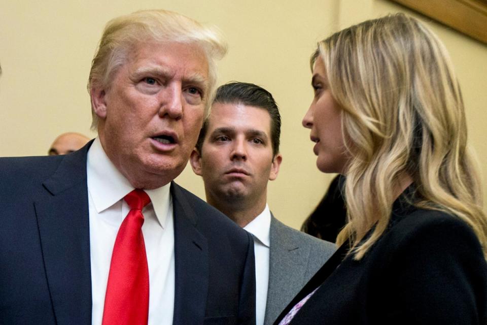 Donald Trump has claimed he asked daughter Ivanka not to be part of his 2024 campaign (AP)