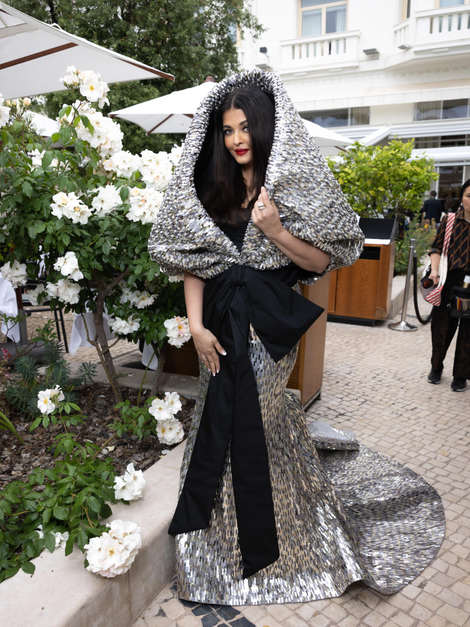 CANNES, FRANCE - MAY 18: Aishwarya Rai is seen at the Martinez hotel during the 76th Cannes film festival on May 18, 2023 in Cannes, France. (Photo by Arnold Jerocki/GC Images)