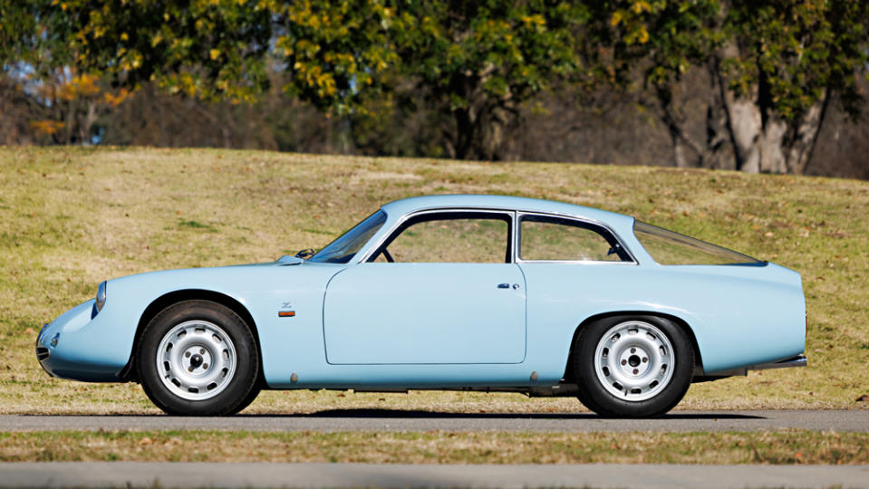 A 1962 Alfa Romeo Giulietta SZ Coda Tronca.