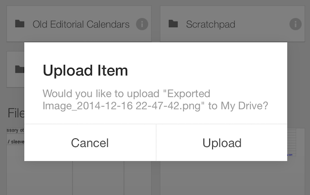 Opening an iOS document in Google Drive 3.4.0