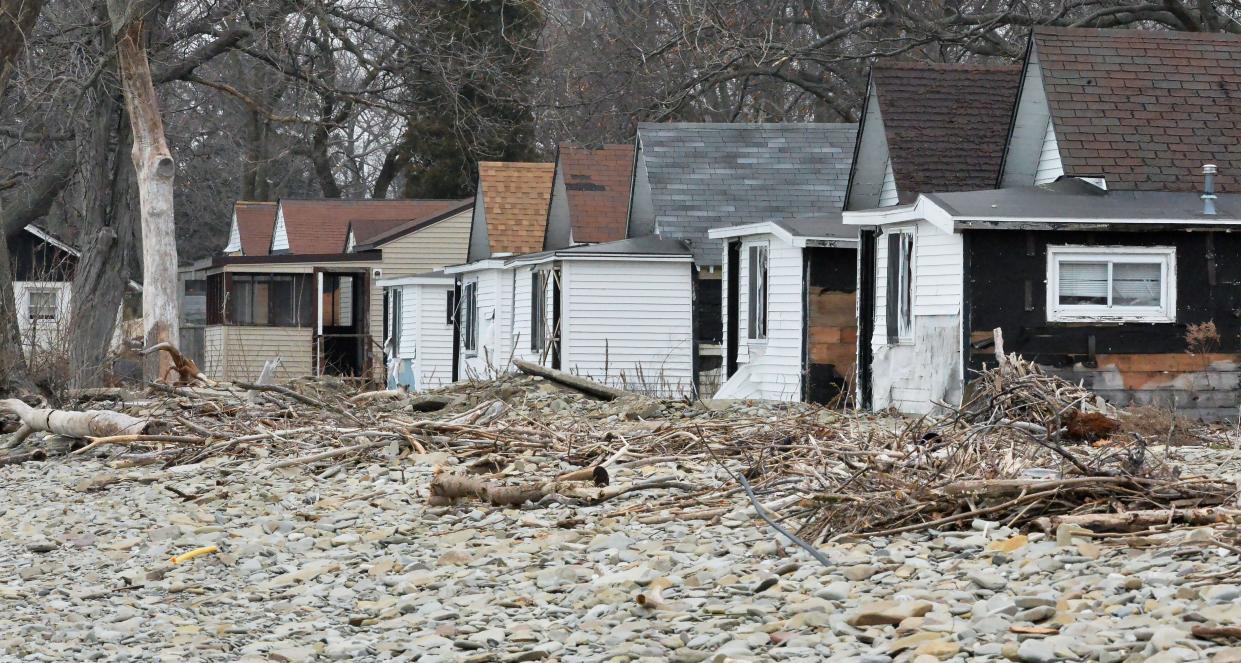 Some of the former Dohler cottages are shown on property now being developed as Edgewater Beach.