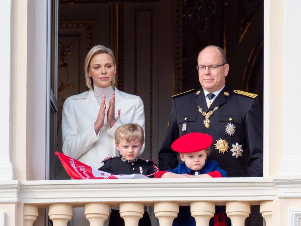 Prince Albert, Princess Charlene, Prince Jacques and Princess Gabriela during the Monaco National Day Celebrations on November 19, 2019. | Arnold Jerocki/Getty