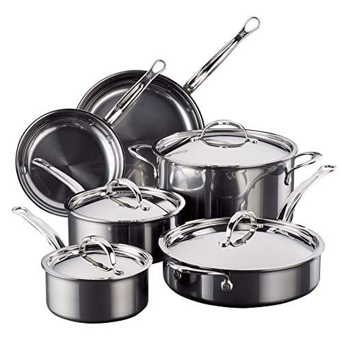 Hestan - NanoBond Collection - Stainless Steel 10-Piece Titanium Ultimate Cookware Set