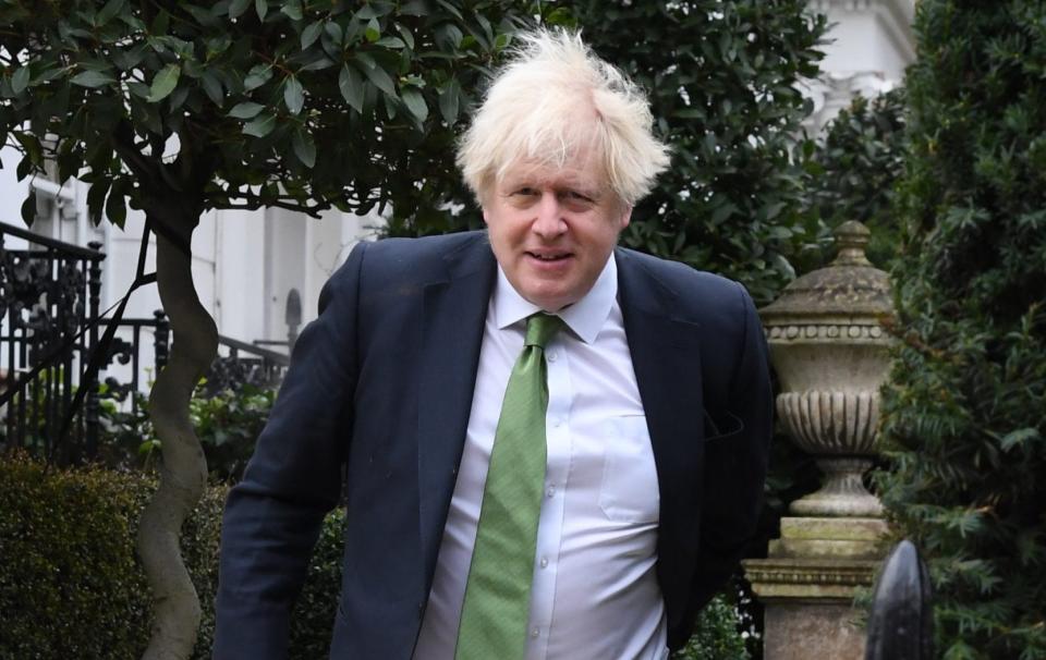 Boris Johnson is pictured leaving his London home this morning - Jeremy Selwyn/SelwynPics