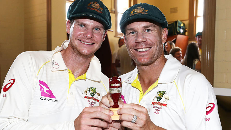 Steve Smith and David Warner. (Photo by Ryan Pierse/Getty Images)