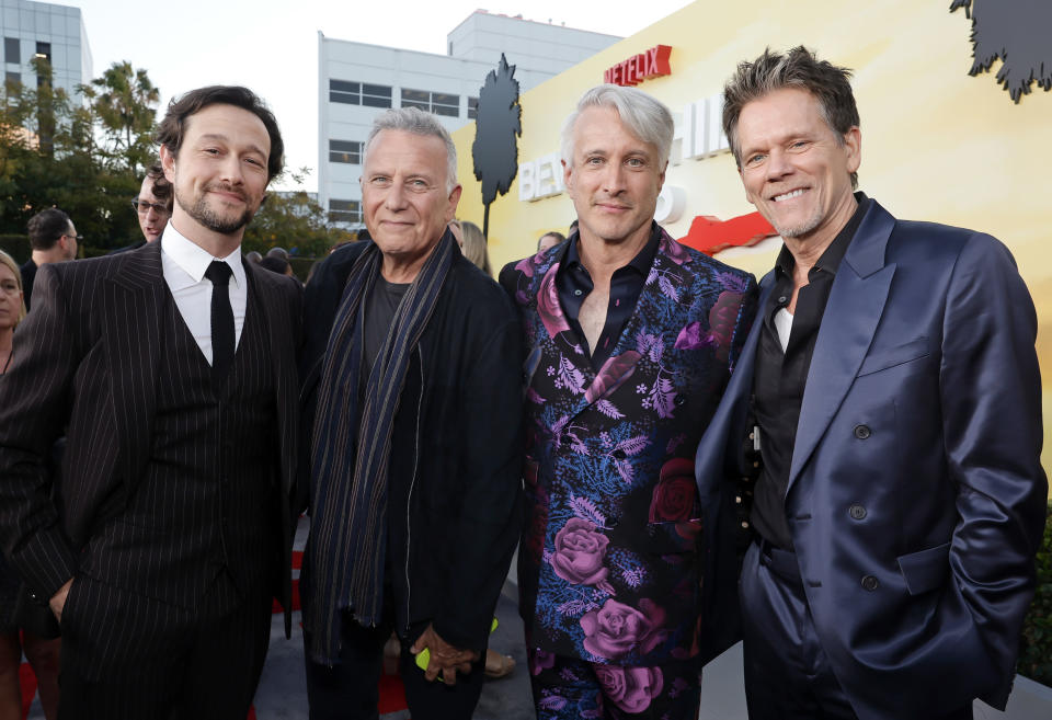 Joseph Gordon-Levitt, Paul Reiser, Bronson Pinchot and Kevin Bacon attend the Beverly Hills Cop: Axel F World Premiere