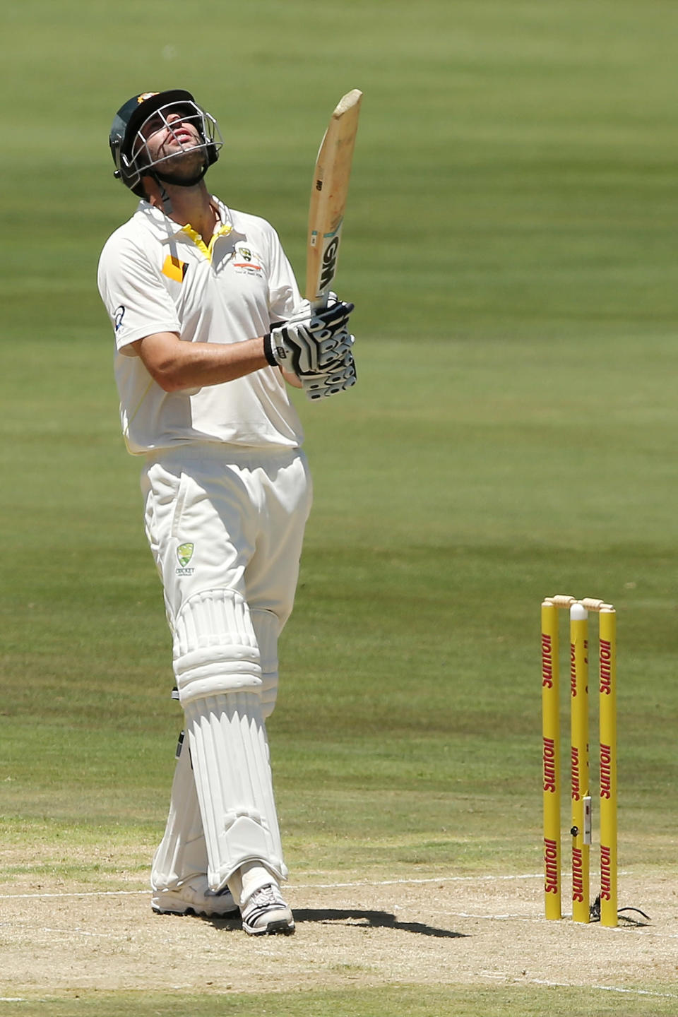 Alex Doolan of Australia reacts after getting out during day one of the First Test match between South Africa and Australia on February 12, 2014 in Centurion, South Africa. (Photo by Morne de Klerk/Getty Images)