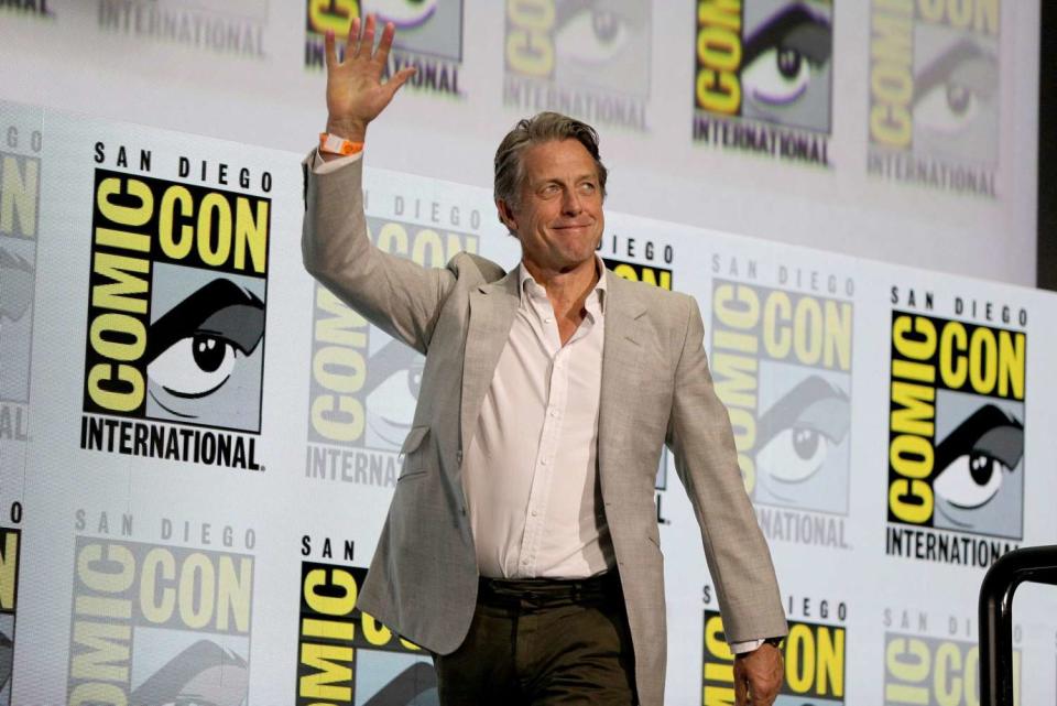 SAN DIEGO, CALIFORNIA - JULY 21: Hugh Grant attends Paramount Pictures and eOne's Comic-Con presentation of "Dungeons & Dragons: Honor Among Thieves" in Hall H at the San Diego Convention Center on July 21, 2022. (Photo by Daniel Knighton/Getty Images for Paramount Pictured)