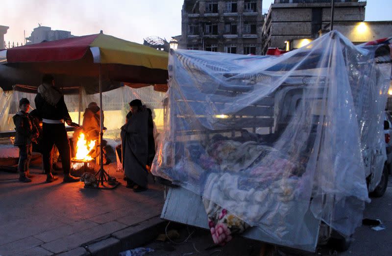 Aftermath of an earthquake in Aleppo