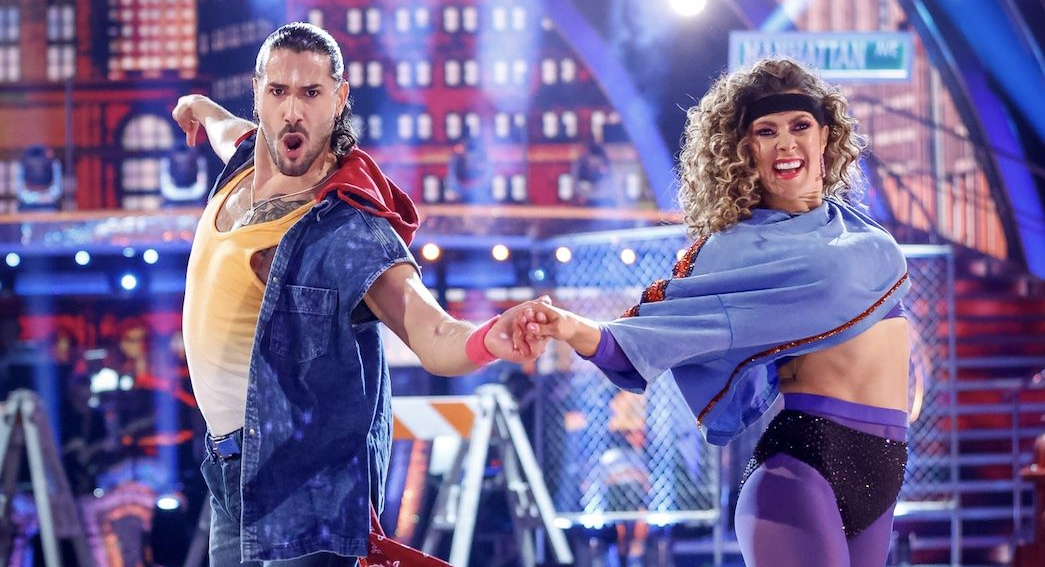 Kym Marsh and Graziano Di Prima perform on Strictly Come Dancing.