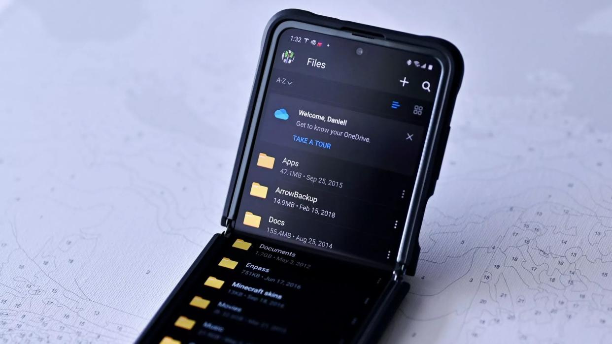  OneDrive on a Samsung Galaxy Flip 