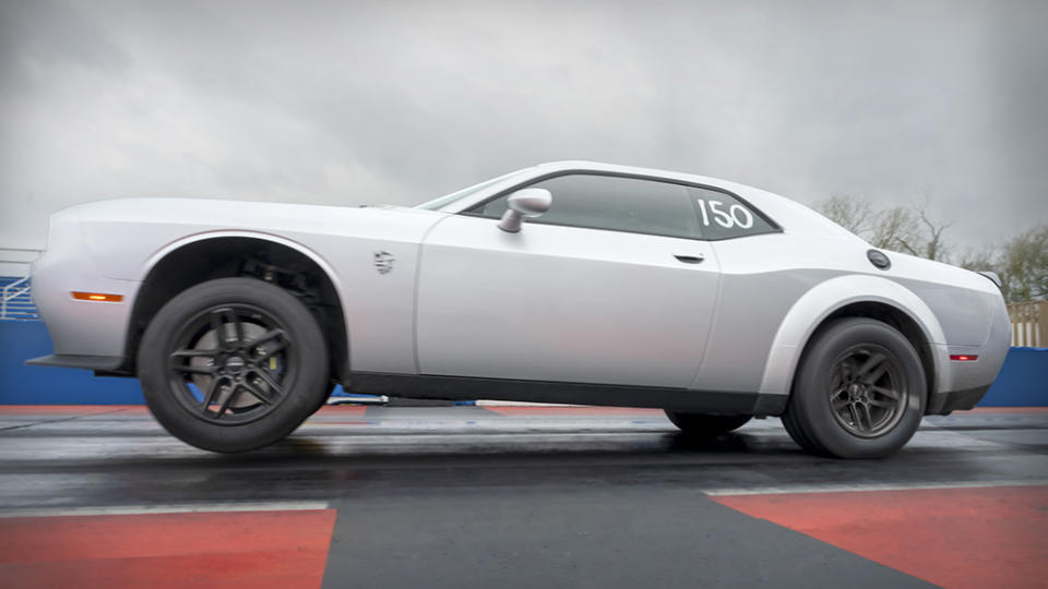 The 2023 Dodge Challenger SRT Hellcat Demon 170 at a drag strip