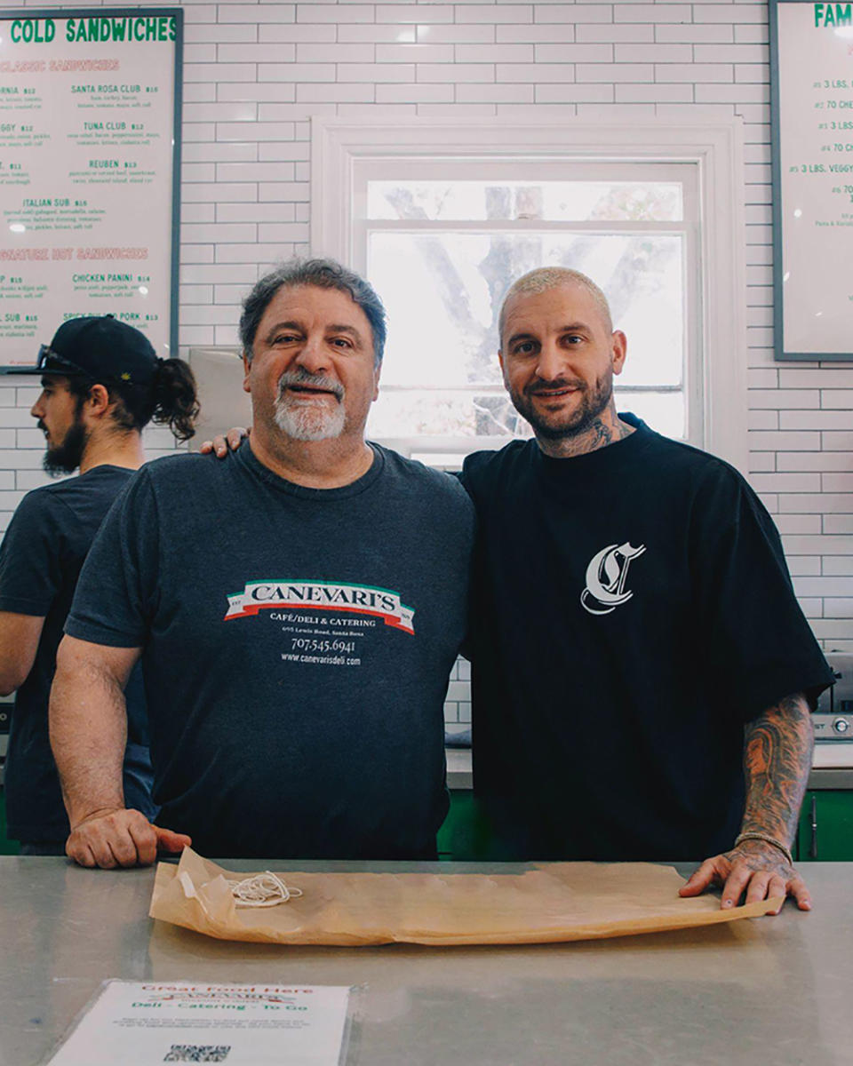 Dominic “The Shoe Surgeon” Ciambrone (R) with his dad, Lou Chambrone Jr