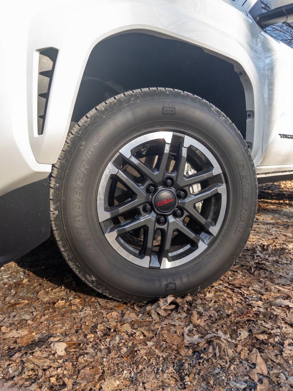 a car tire on the ground