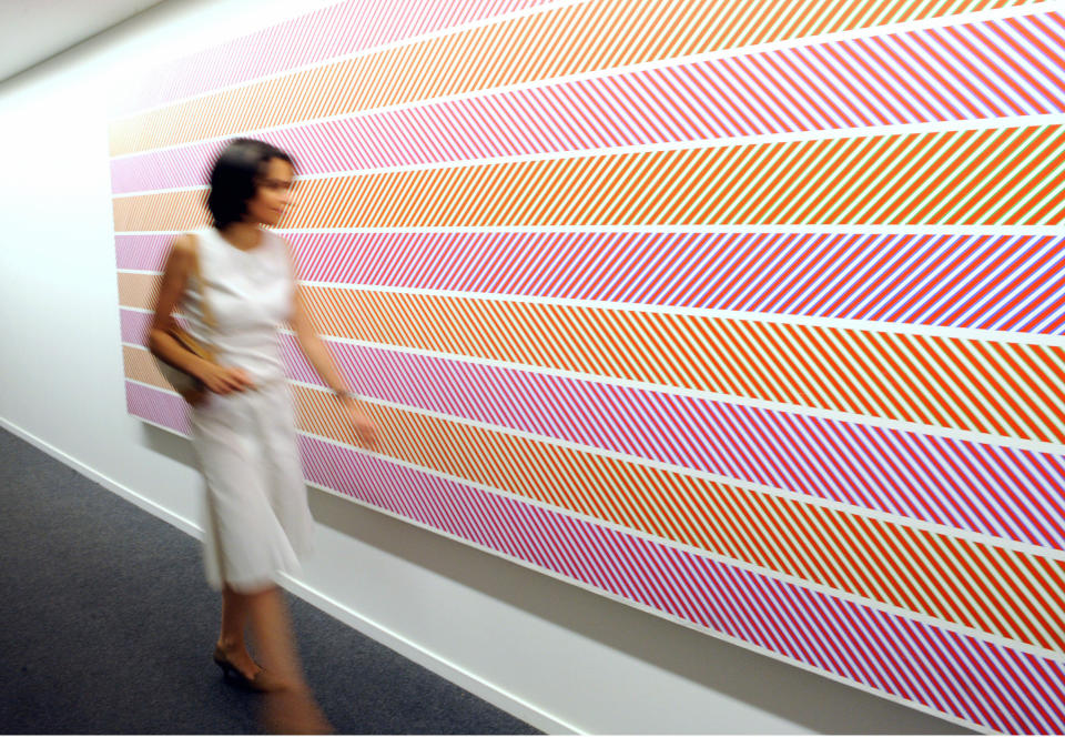  The Bridget Riley's exhibition at Paris Musee d'Art Moderne. [Photo: Getty]