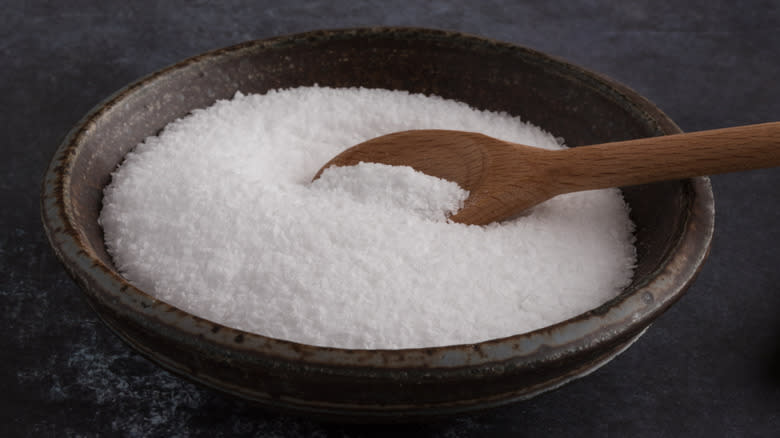 Kosher salt in a bowl