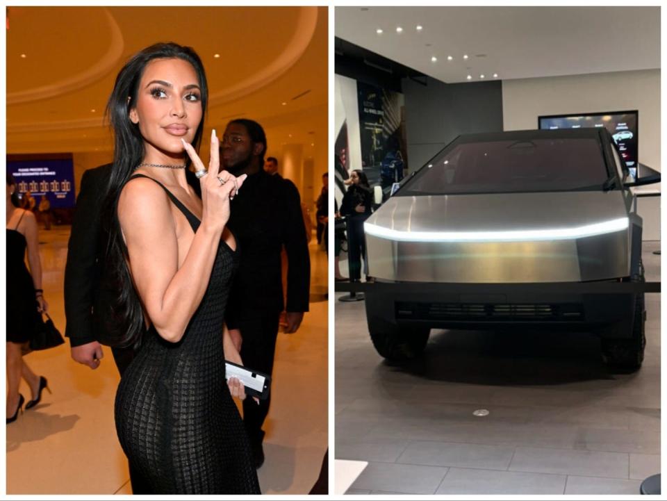 Kim Kardashian appears to own a Cybertruck.