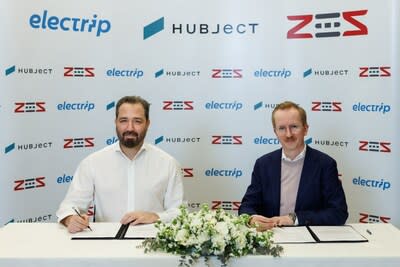 ZES and electrip join Hubject's global intercharge roaming network (PRNewsfoto/Electrip Global)