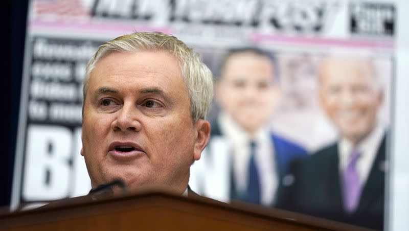 House Oversight and Accountability Committee Chairman James Comer, R-Ky., speaks during hearing on Capitol Hill, Feb. 8, 2023, in Washington.